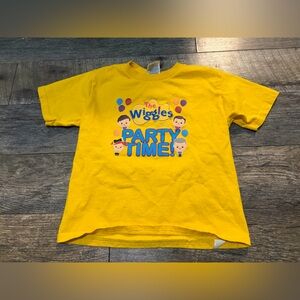 The Wiggles Party Time tour T-Shirt yellow Tee Size 5t